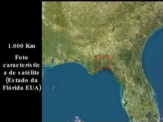 1.000 Km Foto característica de satélite (Estado da Flórida EUA) 