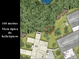 100 metros Vista típica de helicóptero 