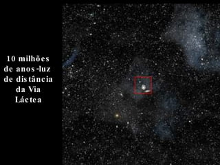 10 milhões de anos-luz  de distância da Via Láctea 