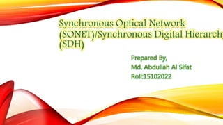 SONET and SDH | PPT