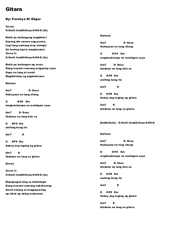 sayang parokya ni edgar guitar tutorial Pinoy guitar tutorials videos.