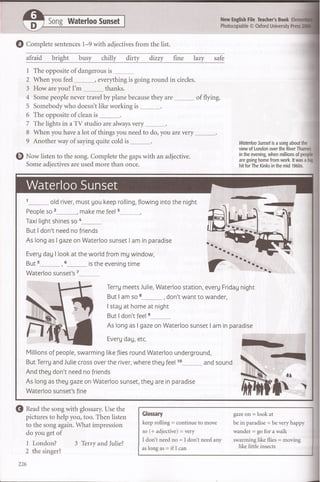Waterloo sunset song worksheet