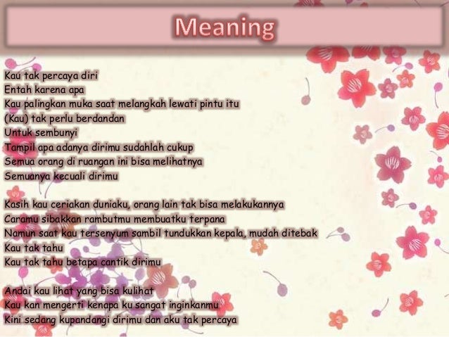 Lagu Bahasa Inggris dan artinya