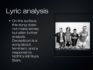 Song Analysis Presentation Example Song Analysis | PPT