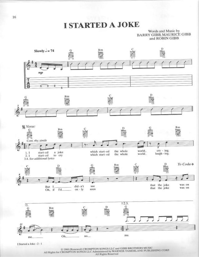 The Bee Gees Guitar Songbook