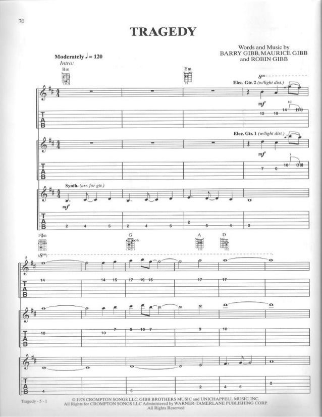 The Bee Gees Guitar Songbook