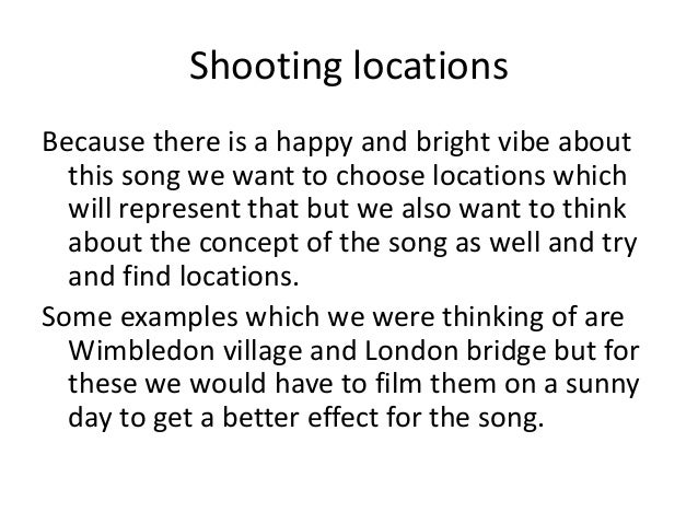 Song Details And Initial Ideas