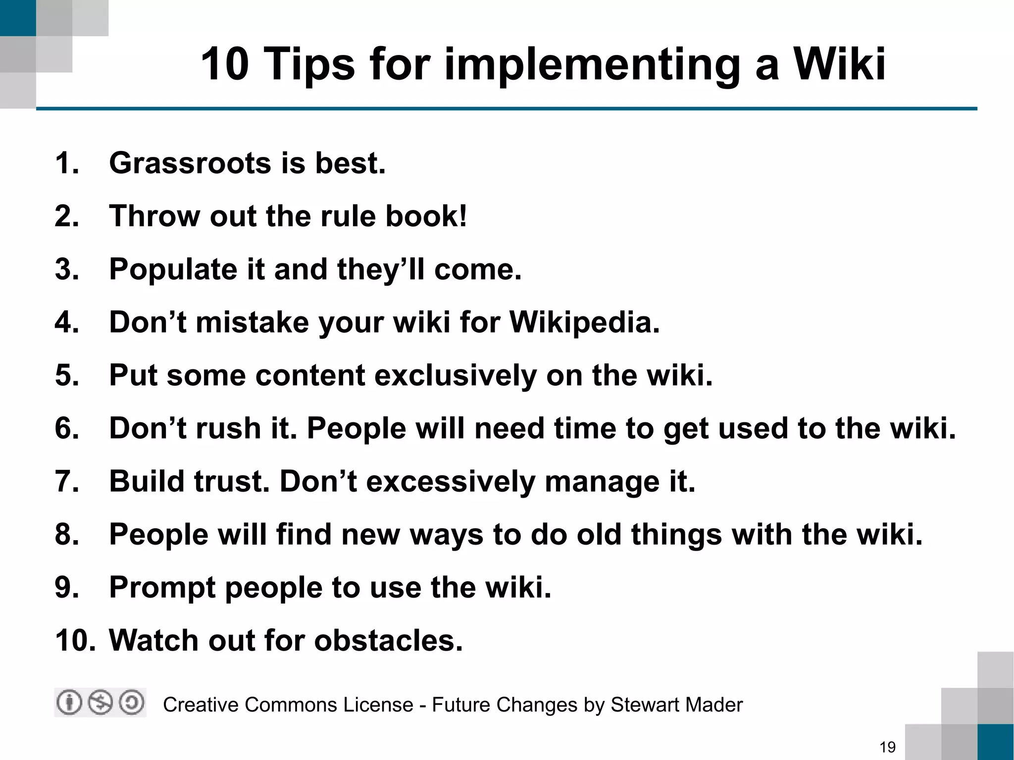 Improving Organizational Efficiency with Wiki-based Intranets