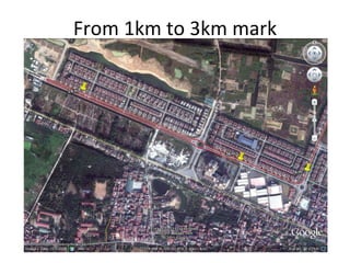 From 1km to 3km mark Turn Left Turn Left Down the Steps Keep the lake on your left 