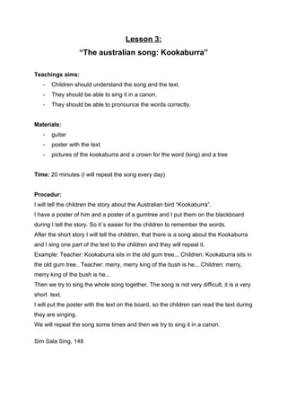 Song kookaburra australien_schoolsystem