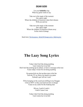 Song Lyrics