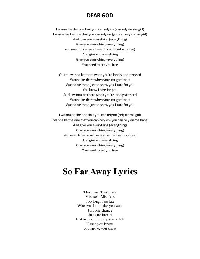 Song lyrics
