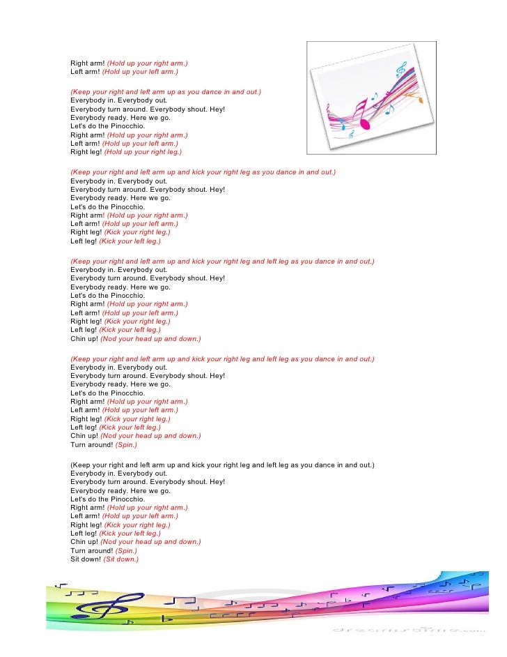 SONG PINOCCHIO - LYRICS