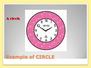 A clock   A
          wheel




Example of CIRCLE
 