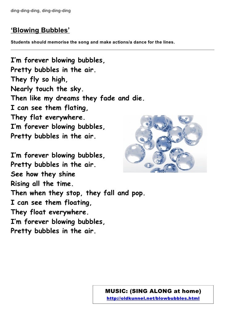 I M Forever Blowing Bubbles Lyrics
