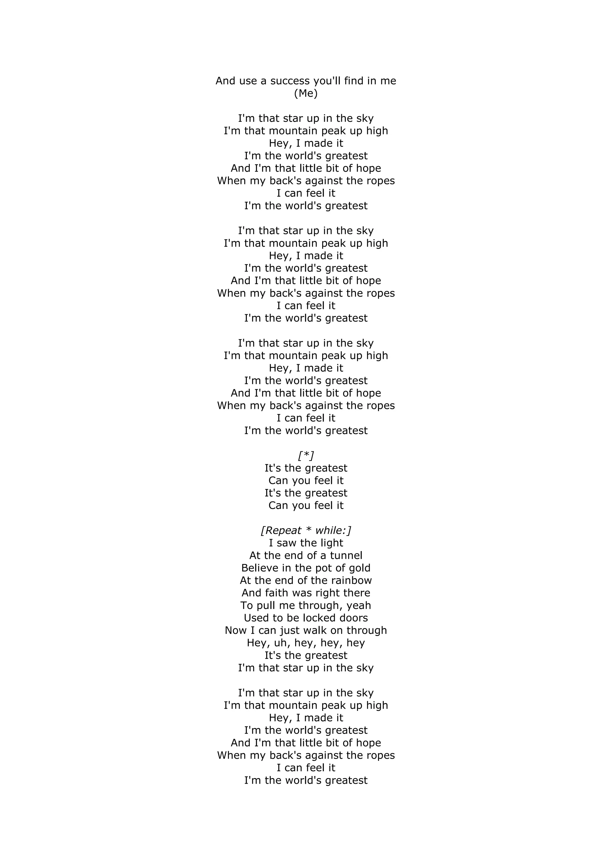 Songs | DOCX