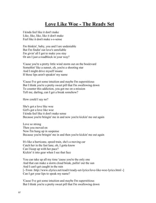Little Boxes – Malvina Reynolds
1. Little boxes on the hillside,
Little boxes made of ticky-tacky,
Little boxes, little boxes,
Little boxes, all the _______________
There's a green one and a pink one
And a blue one and a ___________ one
And they're all made out of ticky-tacky
And they all look just the same.
2. And the people in the houses
All go to the _____________________,
And they all get put in boxes,
Little boxes, all the same.
And there's doctors and there's lawyers
And business ___________________,
And they're all made out of ticky-tacky
And they all look just the same.
3. And they all play on the golf-course,
And drink their Martini_______________,
And they all have pretty children,
And the children go to school.
And the children go to summer _________
And then to the university,
And they all get put in boxes
And they all come out the same.
4. And the boys go into business,
And marry, and raise a ______________,
And they all get put in boxes,
Little boxes, all the same.
There's a green one and a _________ one
And a blue one and a yellow one
And they're all made out of ticky-tacky
And they all look just the same.
1. Little boxes on the hillside,
Little boxes made of ticky-tacky,
Little boxes, little boxes,
Little boxes, all the same.
There's a green one and a pink one
And a blue one and a yellow one
And they're all made out of ticky-
tacky
And they all look just the same.
2. And the people in the houses
All go to the university,
And they all get put in boxes,
Little boxes, all the same.
And there's doctors and there's
lawyers
And business executives,
And they're all made out of ticky-
tacky
And they all look just the same.
3. And they all play on the golf-
course,
And drink their Martini dry,
And they all have pretty children,
And the children go to school.
And the children go to summer camp
And then to the university,
And they all get put in boxes
And they all come out the same.
4. And the boys go into business,
And marry, and raise a family,
And they all get put in boxes,
Little boxes, all the same.
66
 