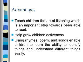 Songs and rhymes primary | PPT