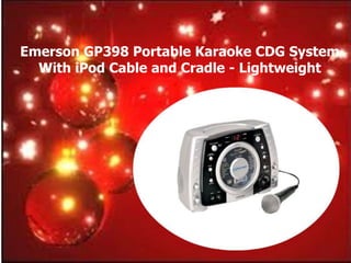 Emerson GP398 Portable Karaoke CDG System
  With iPod Cable and Cradle - Lightweight
 
