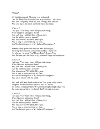 Songs Lyrics
