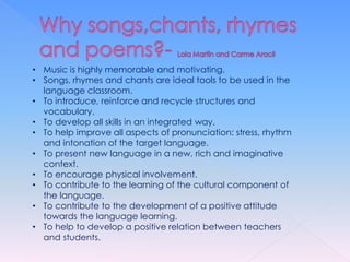 Songs,rhymes,chants,poetry | PPT