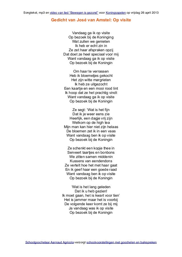 Songtekst koningsspelen lied bewegen is gezond kinderen voor kinderen… Songtekst koningsspelen lied bewegen is gezond kinderen voor kinderen…