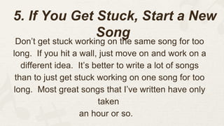 SONGWRITING LESSON - HOW TO WRITE A SONG | PPTX