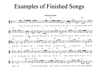 Examples of Finished Songs 