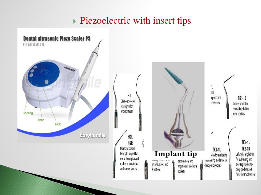Sonic and ultrasonic scaling