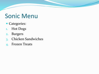 Sonic Menu.pdf Sonic menu prices 2016 | PPTX