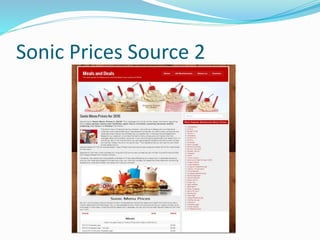 Sonic Menu.pdf Sonic menu prices 2016 | PPTX