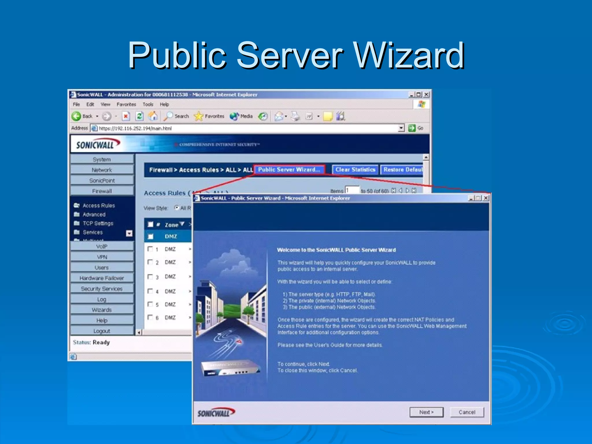 Public Server Wizard 
