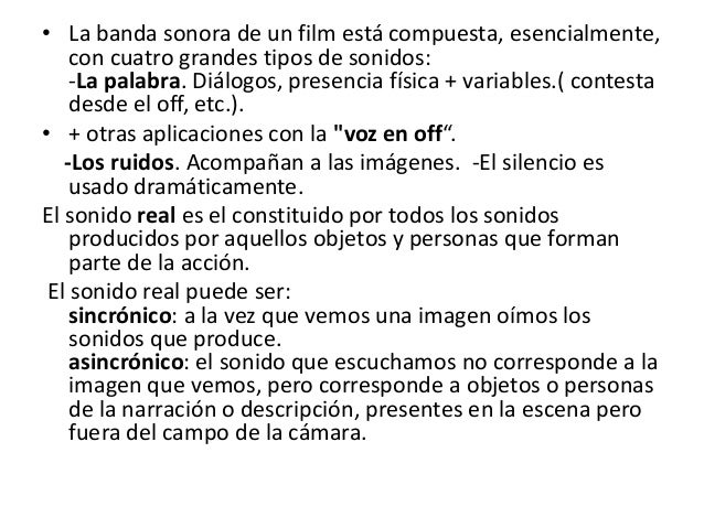 Sonido en el cine ideas