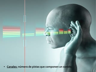 ● Canales: número de pistas que componen un sonido.
 