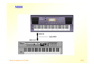 Máster en Ingeniería de la Web 22/78
MIDI
 