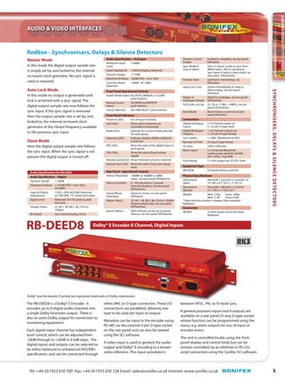 Red Box Audio Sonifex New Product Updates sept 2011 | PDF
