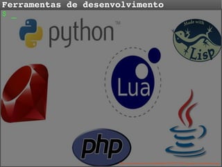 Ferramentas de desenvolvimento
$ _

http://www.techtudo.com.br/platb/files//2196/2011/06/linguagens-programacao.jpg

 