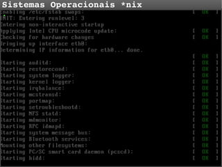 Sistemas Operacionais *nix
.

 