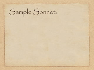 Sample Sonnet:
 