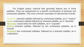 Comprehensive Guide to Sonnets and Poetic Meter | PPTX