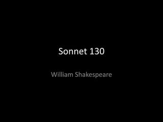 Sonnet 130 William Shakespeare 
