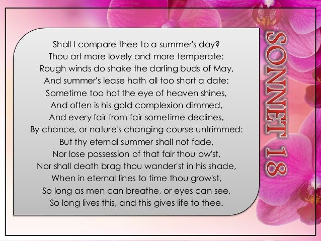shall i compare thee to a summer s day