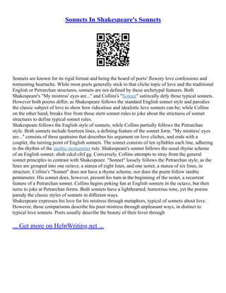 Sonnet 75 | PDF