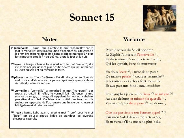 Louise Labe Sonnets Variantes Louise Labe Sonnets Variantes