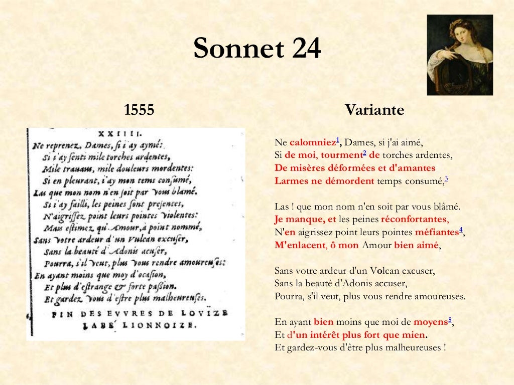 Les 24 Sonnets De Louise Labé Pdf