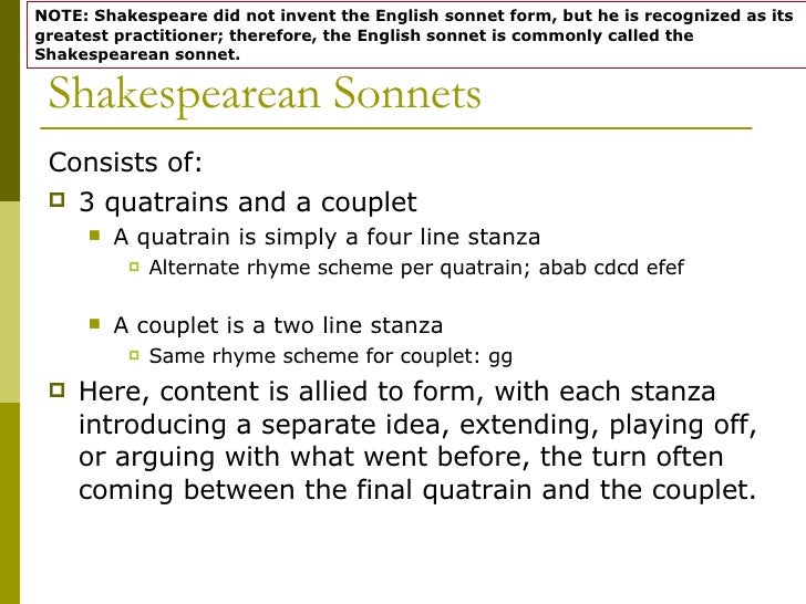 sonnets sonnet form