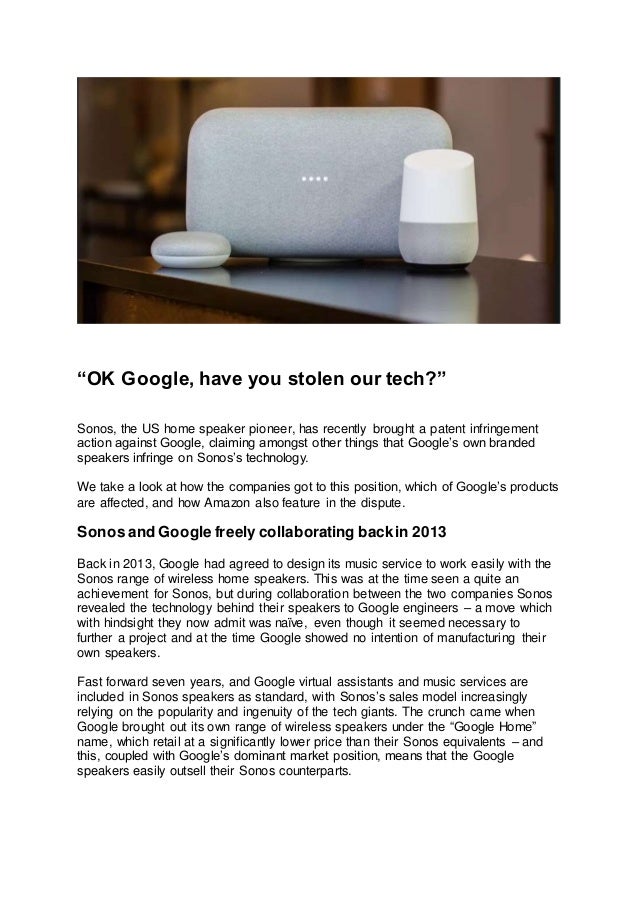 sonos ok google