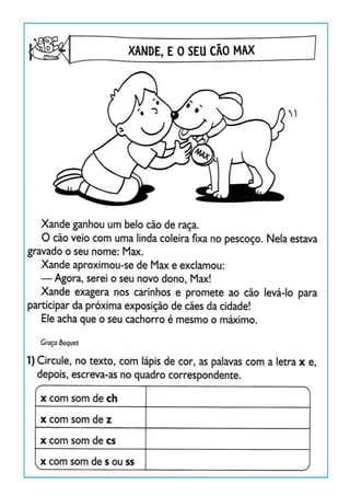 Sons do x 4 textos numa folha