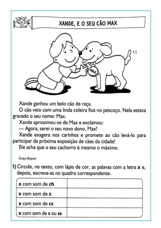 Sons do x 4 textos numa folha