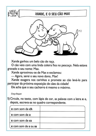 Sons do x 4 textos numa folha